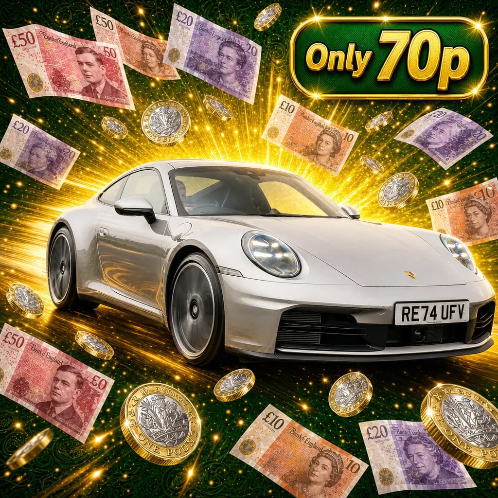 Win a Porsche 911 Carrera from only 70p!