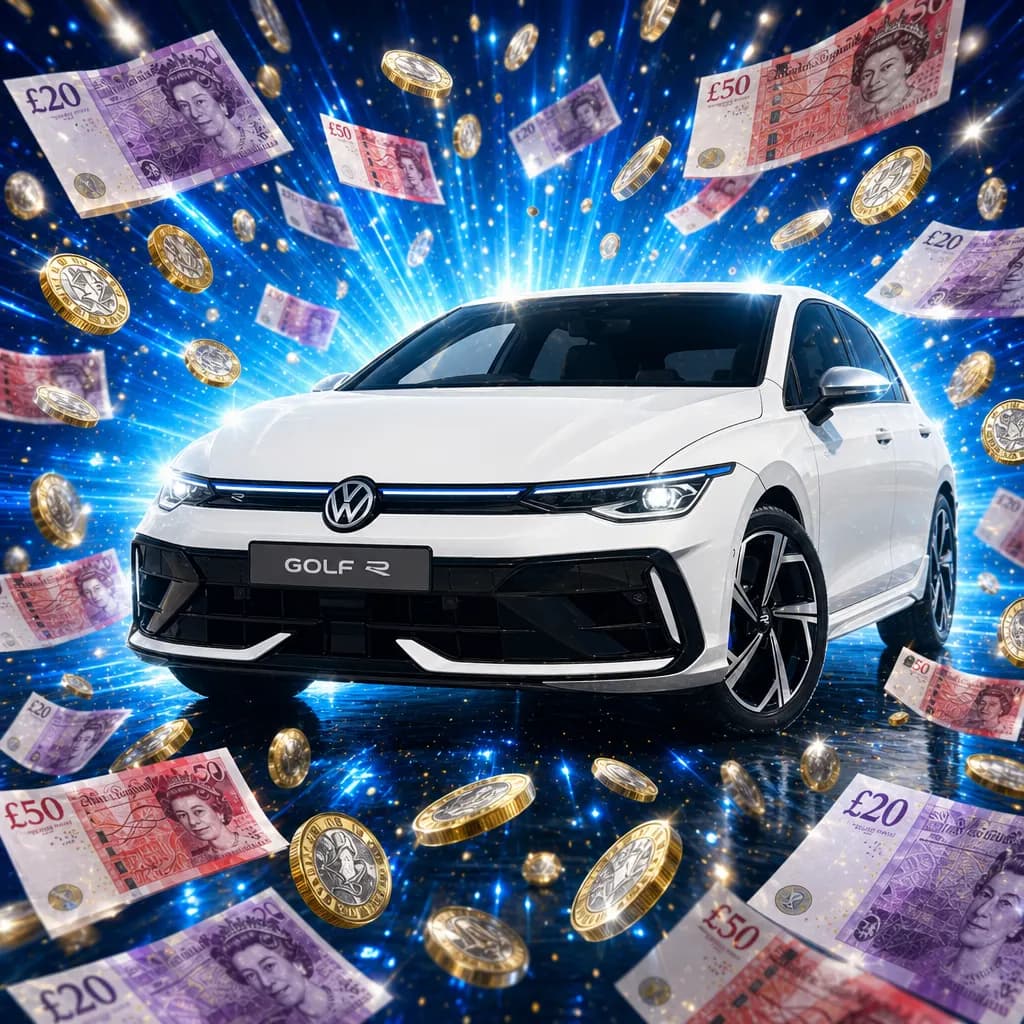 Win a £45,000 VW GOLF R for only 25p!