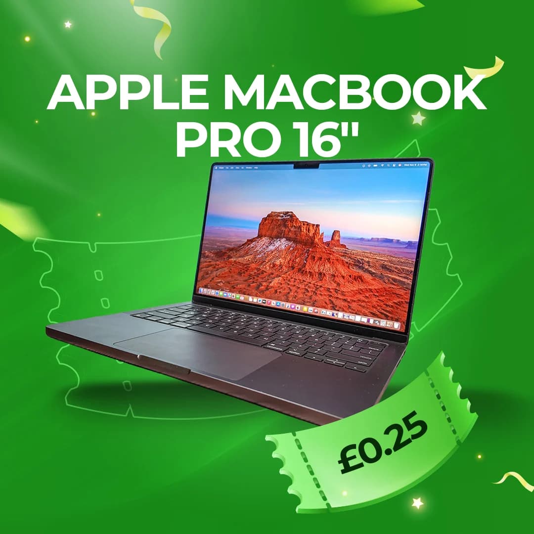 Win an Apple Macbook Pro 16" - Only 25p per Spin!