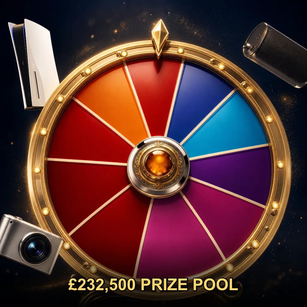 Gadget Vault Wheel, Win a PS5 Pro from 50p a Spin