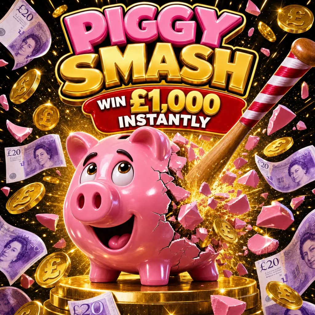 Piggy Smash - Win £1,000 Tax-free!
