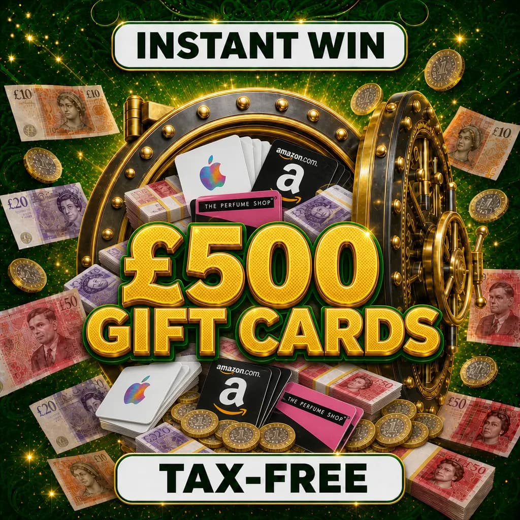 Gift Card Mystery Vault - Win £500 from just 15p!